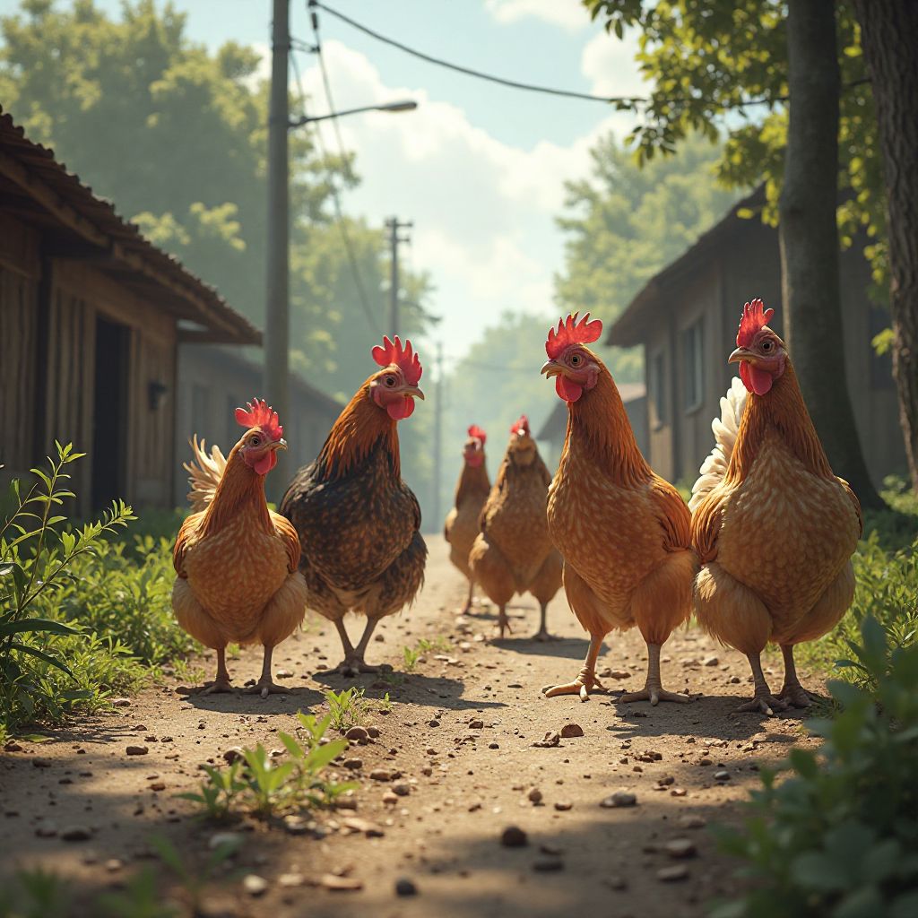 Pui aventurier pe drum